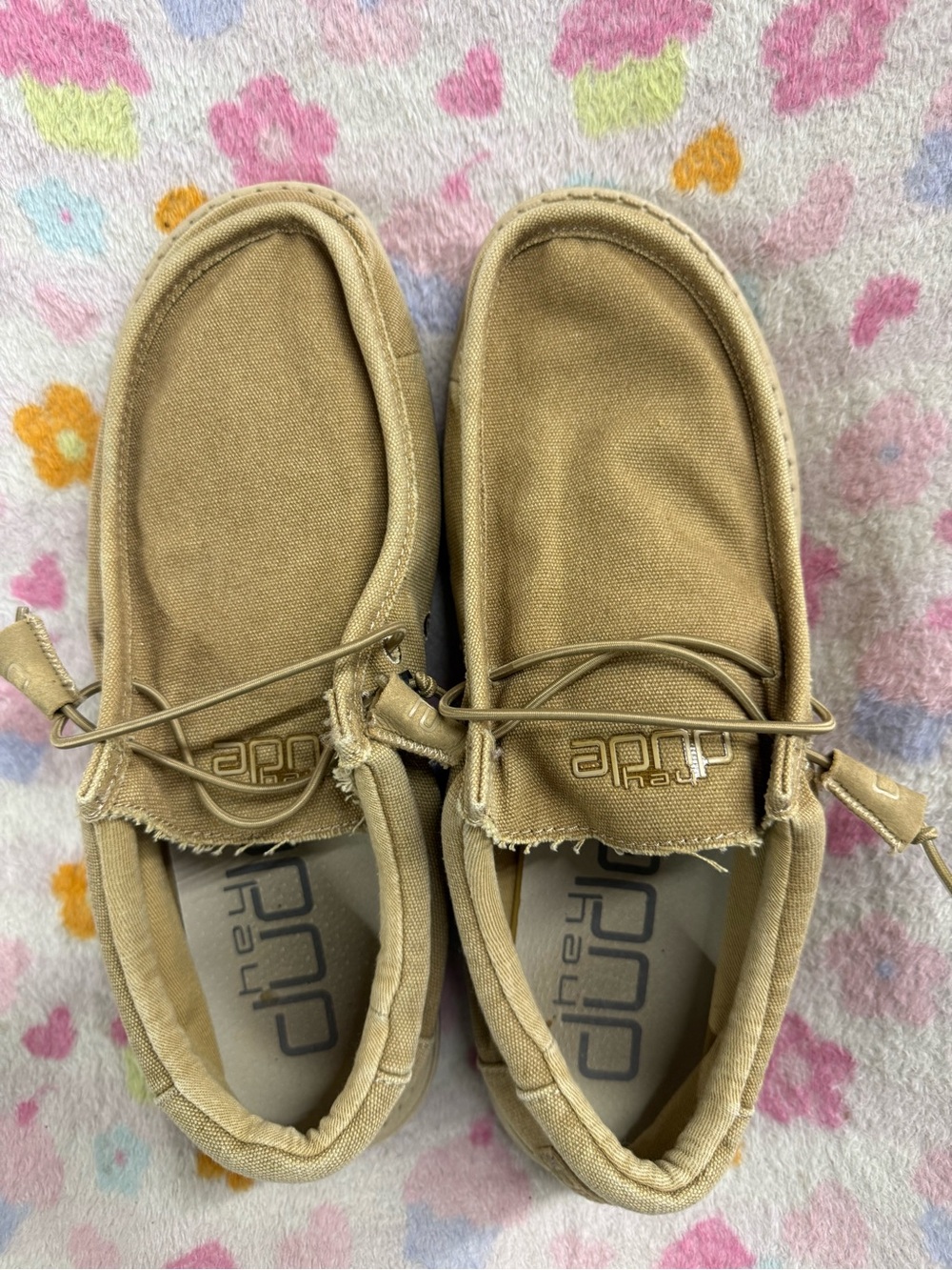 Hey Dude Canvas Slip-On Loafers in Light Brown